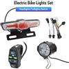 VODOOL Set Luci Anteriori e Posteriori per E-Bike 24V-48V, Lampada Indicatore di Direzione con Clacson e Interruttore Fari per Bici Elettrica e Scooter