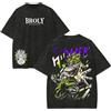 Bandai T-shirt Oversize Dragon Ball Broly Anime Uomo Donna Vintage Lavato Manica Corta Streetwear Casual Ampio Estivo Y2k 2026