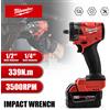 Milwaukee 400N Avvitatore a impulsi elettrico senza fili da 1/2 pollice, per riparazione auto e camion, ricaricabile per batteria da 18V