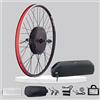 NONE Kit E-bike CSC 48V 1000W 1500W con Motore Brushless Senza Ingranaggi e Batteria al Litio 48V 18Ah 25Ah per Conversione Bici Elettrica