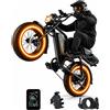 Headeer Bicicletta Elettrica Headeer con Pneumatici Fat da 20'', Batteria 48V 20Ah, E-Bike per Adulti per Tutti i Terreni