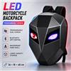 NONE Zaino per moto con LED programmabile, zaino con doppio display LED controllabile tramite app Bluetooth, zaino per laptop in PVC impermeabile di grande capacità, zaino da viaggio con tracolla