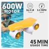 NONE Potente Scooter Subacqueo con Spinta Massima di 28 libbre, Propulsore Acquatico Impermeabile a Due Velocità Regolabili per Immersioni Profonde fino a 50m, Ideale per Snorkeling, Nuoto e