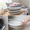NONE Cesto pieghevole da 25L / 38L, secchio in plastica multiuso per vestiti sporchi, organizer portatile per casa, campeggio, auto e giocattoli, grigio e rosa