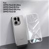 NONE Custodia per OPPO Find X9 Ultra X9 Pro, semplice, trasparente, in silicone TPU anti-caduta, protezione completa per OPPO Find X9S Pro Funda