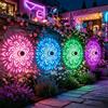 NONE 1/2 Pezzi Grande Lampada Solare da Parete Mandala, Luce Colorata per Recinzioni, Illuminazione Paesaggistica, Giardino, Cortile, Feste, Decorazione Atmosfera, Regalo