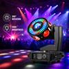 carinamoba Faro mobile a testa mobile RGBW da 160W, luce scenica a LED a 3 assi con rotazione a 360°, effetto strobo DMX per DJ, discoteche, matrimoni e feste