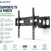 GEMBIRD (欧盟) Staffa TV Parete Universale 37" 80" Supporto TV Full Motion Doppio Braccio Orientabile Inclinabile VESA 600x400 per Smart TV LCD LED OLED QLED con Rotazione ±60° Max 40kg