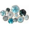 Boltze Oggetto da parete Rosana blu 92x58cm