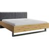 Meublorama Letto adulto IZO 180x200 con doghe incluse - quercia e grigio antracite