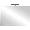 Meublorama Specchio design KUBRICK - 80x75 cm con LED - Bianco lucido