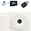 StarTech Fotocamera per bambini - Fotocamera giocattolo - Foto/video a 1080p - Display ribaltabile - Luce di riempimento a 3 colori - Design retrò - Scheda SD da 64 GB - Bianco