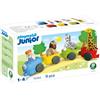 PLAYMOBIL | JUNIOR | Trenino degli animali | Trenino colorato con animali, 4 vagoni e cabina di guida | Per bambini da 4 anni | 72084