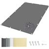 DSRDRFG Tenda a Vela per Esterno 1.5x1.5M Tenda da Sole Impermeabile, Telo Ombreggiante con Occhiellato Rettangolare Protezione Solare UV per Balcone Piscina Terrazza & Giardino, Antracite