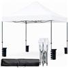 Arreditaly Gazebo Professionale 3x3 M Richiudibile Automatico In Acciaio Con Telo Oxford 1200D PVC Impermeabile e Anti UV Struttura a Fisarmonica con Sacche Zavorra e Borsa Trasporto Sagre Feste Eventi (Bianco)
