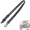 TEOZBLU Guinzaglio per Cani 2 in 1, Cintura di Sicurezza Auto per Cani Regolabile 54-90cm, Nylon Riflettente con Moschettone Robusto, Accessori Viaggio per Cani Piccoli e Medi, Nero