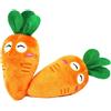 Zhhuoc 1Pc Arancione Morbido Cucciolo Carota Carota Peluche Masticare Squeaker Suono Giocattoli Squeaky per Cane Gatto Regali di Natale di Compleanno Giocattoli Cuccioli Forniture per Animali