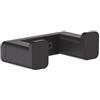 hansgrohe AddStoris - Gancio doppio per asciugamani, portasciugamani, gancio per accappatoio, fissaggio nascosto, accessori bagno, nero opaco, 41755670
