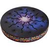 Btuty 8 Pollice Ocean Drum Etnico Percussione Strumento Dipinto Modello Betulla Tamburo di Legno Bordo Intrecciato per Casa Forniture Per Feste Onomatopeica Musica Portatile Rilassante Acqua Suono