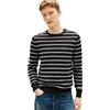 Tommy Hilfiger Uomo Pullover Seasonal Structure con Scollo Rotondo, Nero (Black/Ivory Petal), S