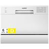 COMFEE' COMFEE CDWMT0602EWD-EU Lavastoviglie da Tavolo 6 Coperti, 6 Programmi di Lavaggio, Ultra Silenziosa 47dB, Display LED Digitale, Blocco Sicurezza Bambini, Compatta per Piccole Cucine, Bianco