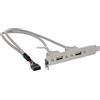 InLine 19745 Staffa Pci, 2 Porta USB 2.0 Esterne, Nero