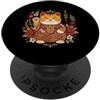 Japanese Lucky Cat Maneki Neko Kawaii Fo Golden Manekineko giapponese Lucky Cat Koban Feng Shui PopSockets PopGrip Adesivo