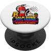 Panic Mode Humor Co Calmati, scherzo, per favore, continua nel panico divertente fuoco PopSockets PopGrip Adesivo