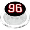 Leggende dello sport Numero della squadra sportiva bianca rossa n. 96 PopSockets PopGrip per MagSafe