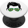 Proud To Be A Brazilian Boy Apparel Co. Brasiliano Ragazzo Brasile Bandiera Brasiliano Orgoglioso Uomo PopSockets PopGrip Adesivo