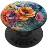 pink flower lover theme acquerello boho fiore PopSockets PopGrip Intercambiabile