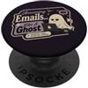 The Coffee & Ghost Club Umorismo fantasma Lavoratore dufficio Email Scherzo Spettrale Collaboratore PopSockets PopGrip Adesivo