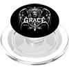Saved by Grace Christian Gothic Heavy Me NON MORTO MA SALVATO Gesù Grazia Death Metal Efesini 2:8-9 PopSockets PopGrip per MagSafe