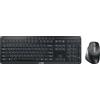 CHERRY STREAM DESKTOP ULTIMATE, Set Tastiera e Mouse Senza Fili Multi Dispositivo, Layout USA (QWERTY), Mouse Ergonomico Per Destrorsi, Ricaricabile, Nero