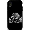 Jimbeels Custodia per iPhone X/XS Tilapia Line Art Acquariofilo