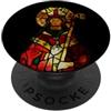 Catholic Church Saint Stanislaus Jesus F Gesù Chiesa cattolica San Stanislao Stained Glass PopSockets PopGrip Adesivo