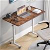 HDHNBA Scrivania Regolabile con Rotelle, Portatile per Laptop,Piccola Scrivania PC Ufficio Casa, 80x40 cm