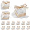 Dorunova Scatole Scatoline Portaconfetti per Bomboniere, Scatola Porta Confetti per Matrimonio e Occasioni Speciali (Modello H, Dorato, 12Pieces)