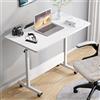 HDHNBA Scrivania Regolabile con Rotelle, Portatile per Laptop,Piccola Scrivania PC Ufficio Casa, 80x40 cm