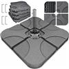 KESSER® Supporto per ombrellone 4 pezzi Peso dell'ombrellone Supporto per ombrellone con base a croce Capacità 60 litri / 80 kg Riempibile con acqua o sabbia Include connettori in metallo Supporto per
