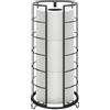 NearMoon Supporto organizer per carta igienica, autoportante, 3 rotoli di carta igienica, accessorio da bagno in metallo, antiruggine, per piano di lavoro del bagno/cucina, ripiano interno