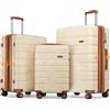 Sea choice Set Valigie 3 Rigide Espandibili 100% RPO Set Trolley Policarbonato Ultra Leggera Valigia con Chiusura TSA e 4 Ruote, camuffamento