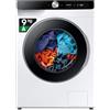 Samsung Lavatrice Ai Control EcoDosatore F-WM906U85LK3M Libera installazione, 9 Kg, Wifi, Ecobubble, Vapore, Carica Frontale, 3 Mesi Garanzia Extra Corpo: Bianco, Oblò: Nero, 60l x 85h x 60p cm