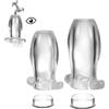 SAHOOSAFETY Set di plug anali cavi trasparenti con tappo Tunnel anale M/L Plug anale aperto Espansione anale e vaginale SM Dildo cavo Giocattoli sessuali anali for uomini e donne(L)