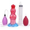 SAHOOSAFETY Dildo gonfiabile a forma di enorme nodo for cani, dildo a spruzzo, in silicone, con funzione di spruzzo d'acqua, dildo for animali con ventosa, giocattoli for donne e uomini(M)
