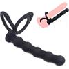 SAHOOSAFETY Plug anale dilatatore anale in silicone con anello for pene masturbatore sex toys gancio anale flirt massaggio alla prostata punto G anello for testicoli for uomini e donne
