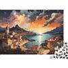 KQJZXNHPGR Paesaggio Costiero Tramonto Puzzle per Adulti Puzzle 1000 Pezzi Relax Decorazione Casa 38x26cm/1000pcs