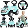 sun baby Macchinina Cavalcabile per Bambini Go Go Fassion, Macchina a spinta da 12 mesi, effetti sonori, sedile e ruote in plastica, protezione antiribaltamento (Salvia)