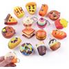 Anboor Mini giocattoli alimentari - 16 pezzi morbidi Kawaii Fast Food spremitura sensoriale antistress per bambini, portachiavi a molla lenta Fidget Toys per sacchetti di festa
