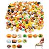 VAEIORP VAEIROP Cibo in Miniatura per Bambole, 50 Pezzi Kit Miniature Realistici, Accessori Casa delle Bambole con Stili Casual per Gioco Creativo e Sviluppo Immaginativo